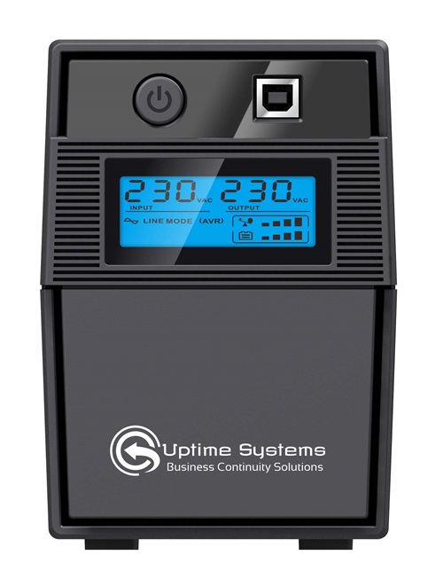 Uptime ES650-AVR, Elite Series, Line Interactive UPS with LCD Display, 650VA, 360W, Tower, 230 V AC, 60Hz, 2 Year Warranty