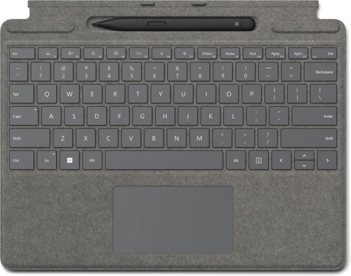 Microsoft 8X8-00178, Surface Pro Keyboard with Slim Pen, Platinum, 1 Year Warranty