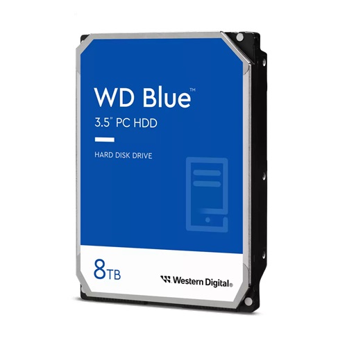 Western Digital WD80EAAZ, Blue, 8TB, 3.5", SATA 6Gb/s, 5640RPM, 256MB Cache, 2 Year Warranty