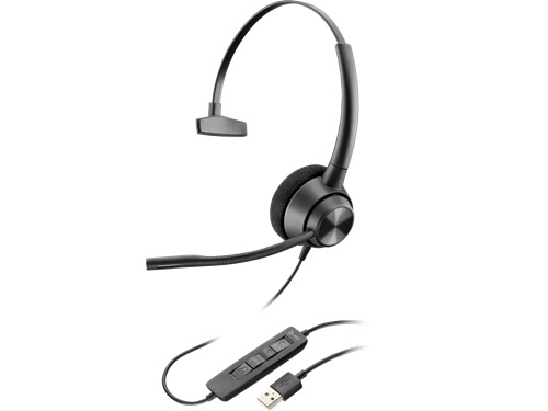HP/Poly 767F9AA, EncorePro EP320, Wired Stereo Headset, USB-A, Black
