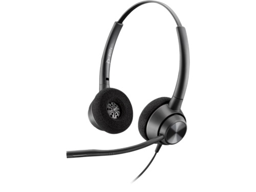 HP/Poly 77T26AA, EncorePro EP320, Wired Stereo Headset, USB-A, Black, 2 Year Warranty (Works with Deskphone and PC)