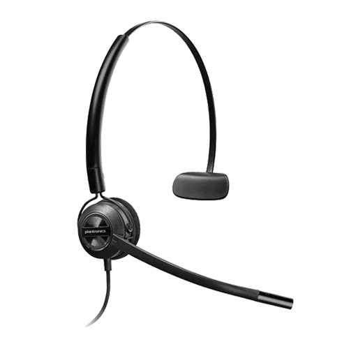 HP/Poly 783N7AA, EncorePro HW540D, Wired Mono Headset, USB, Black, 2 Year Warranty (Works with Deskphone and PC)