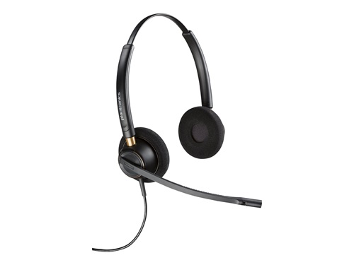 HP/Poly 783P5AA, EncorePro HW520D, Wired Stereo Headset, USB, Black, 2 Year Warranty (Works with Deskphone and PC)