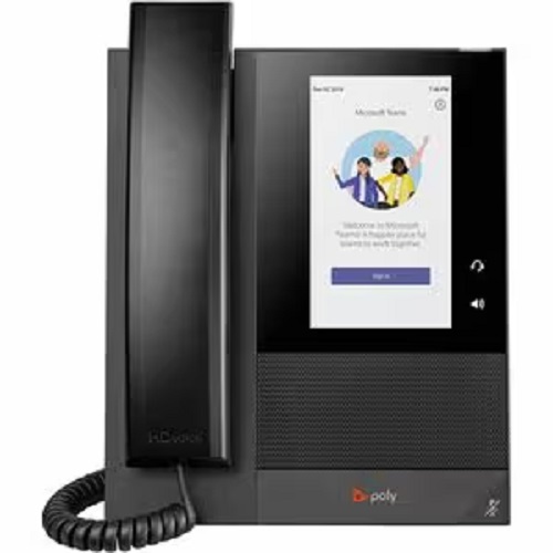 HP/Poly 848Z8AA, CCX 400 Business Media VoIP Phone for Microsoft Teams, PoE Enabled, 24 Line, 5" Touch Screen LCD, HD Voice, 2xGbE Ports, Speaker, USB, Wired, 1 Year Warranty