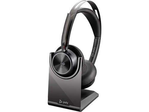 HP/Poly 77Y87AA, Voyager Focus 2 MS, Bluetooth Stereo Headset, Charging Stand, BT700 Dongle, USB-A, Active Noise Cancelling (ANC), Black