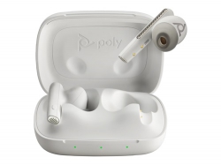 HP/Poly 7Y8L5AA, Voyager Free 60 MS, Bluetooth Stereo Earbuds, Basic Charge Case, BT700 Dongle, USB-A, Active Noise Cancelling (ANC), White