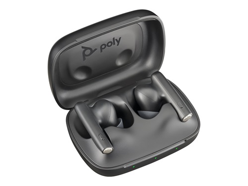 HP/Poly 7Y8L8AA, Voyager Free 60 MS, Bluetooth Stereo Earbuds, Basic Charge Case, BT700 Dongle, USB-C, Active Noise Cancelling (ANC), Black, 2 Year Warranty