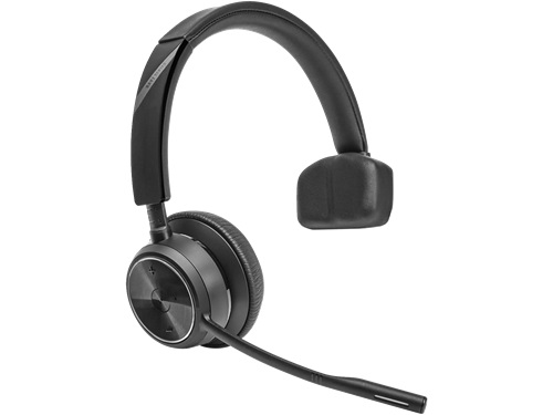 HP/Poly 8L589AA, Savi 7410 Office UC, Bluetooth Mono Headset, Charging Stand, USB-A, Black, 2 Year Warranty (Works with Deskphone, Mobile and PC)