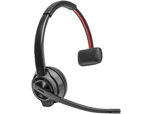 HP/Poly 8L5A7AA, Savi 8410 Office UC, Bluetooth Mono Headset, Charging Stand, USB-A, Black, 2 Year Warranty (Works with Deskphone, Mobile and PC)