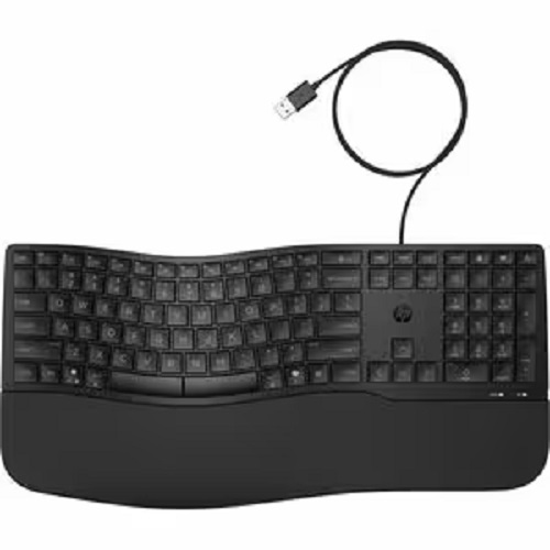 HP 8T6M2AA, 485 Comfort Keyboard, Wired, USB-A, Black, 1 Year Warranty