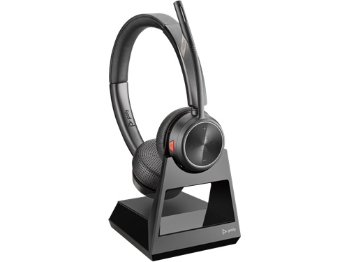 HP/Poly 8D3G8AA, Savi 7220 Office - Savi 7200 Series - headset - on-ear - DECT - wireless - active noise cancelling - black