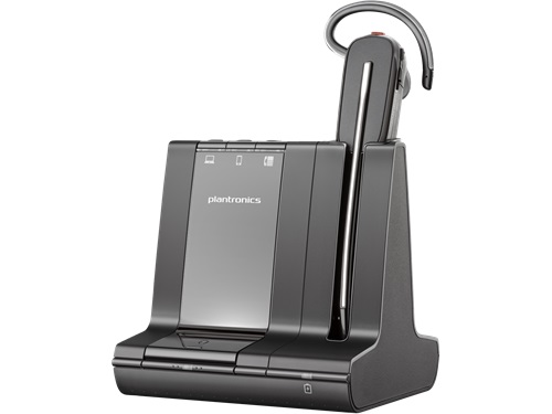 HP/Poly 8D3H4AA, Savi 8240 Office - Savi 8200 series - headset - DECT - wireless - active noise cancelling - USB-A via DECT adapter - black