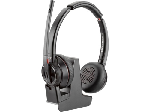 HP/Poly 8D3J2AA, Savi 8220 Office - Savi 8200 series - headset - on-ear - DECT - wireless - active noise cancelling - black - Zoom Certified