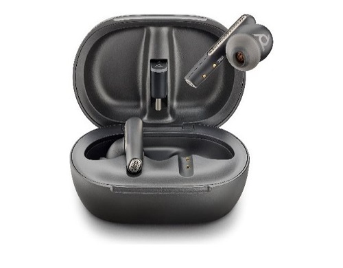 Poly 216065-02, Voyager Free 60+ UC, Bluetooth Stereo Earbuds, Touchscreen Charge Case, BT700C Dongle, USB-C, Active Noise Cancelling (ANC), Black, 2 Year Warranty