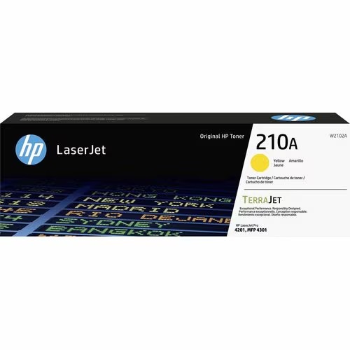 HP W2102A, 210A, Yellow Original LaserJet Toner Cartridge, Up to 1800 Yield