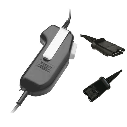 HP/Poly 8K6S9AA, Headset cable - TAA Compliant - Quick Disconnect male to USB 2.0 A male - 30.5 cm - Push-to-talk (PTT) button