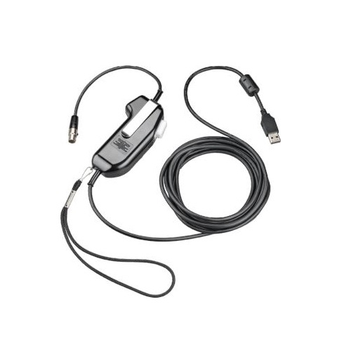 HP/Poly 8K718AA, SHS 2371-11 - PTT (push-to-talk) attachment for headset - USB, stereo, no serial - TAA Compliant - for Poly SHS 2371-1