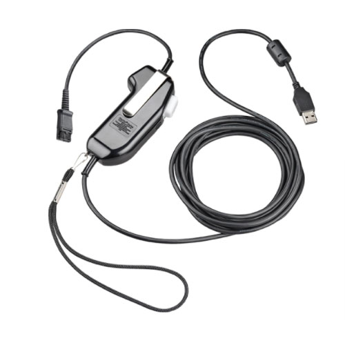 HP/Poly 8K7N1AA, SHS 2626-14 - PTT (push-to-talk) attachment for headset - USB, secure voice, monaural, serialised, momentary - TAA Compliant - for Poly SHS 2626-14