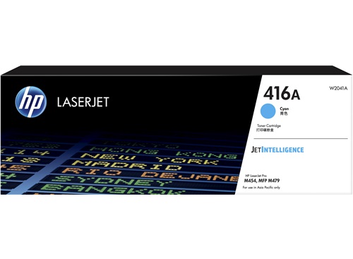 HP W2041A, 416A Cyan Toner, Approx 2.1 K Pages, M454, M479 Compatible