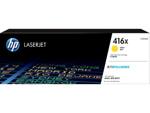 HP W2042X, 416X Yellow Toner, High Yield, Approx 6K Pages, M454, M479 Compatible