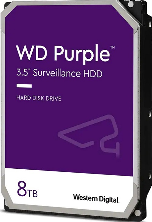 Western Digital 8TB Purple 3.5" Hard Drive, SATA III, 5400RPM