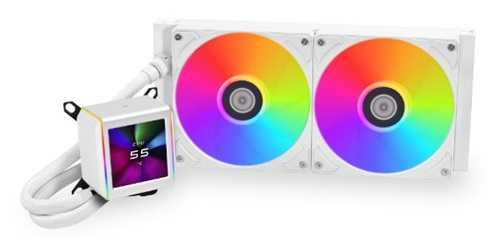 Lian Li Galahad II LCD SCREEN W/480X480 RESOLUTION 280 Closed Loop ARGB AIO LIQUID  All-in-One CPU Cooler ARGB FANS 2450RPM WHITE