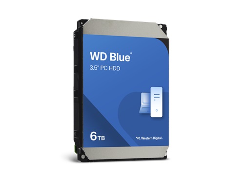 Western Digital WD60EZAX, WD Blue 6TB 3.5" HDD SATA 6Gb/s 5400RPM 256MB Cache CMR Tech, 2 Year Warranty