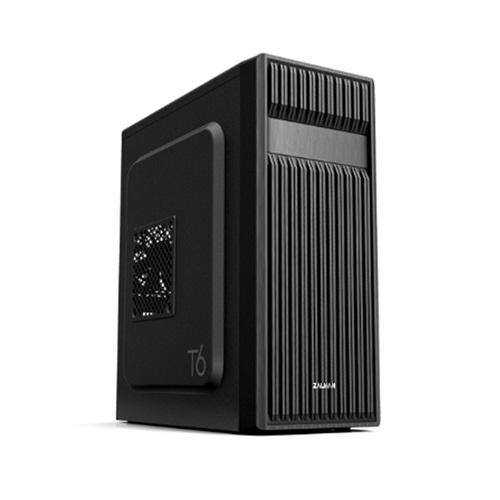 Zalman T6, Mid-Tower, Drive Bays: 2x 3.5" or 2.5", 2x 2.5", 1x 5.25", Expansion Slot: 7, Motherboard Support: ATX/ mATX/ Mini-ATX, Pre-Installed Fan: 1x 120mm, Black, 1 Year Warranty