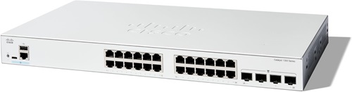 Cisco 1300-24T-4G, Catalyst Switch - L3 - Managed - 24 x 10/100/1000Base-T + 4 x Gigabit SFP - Rack-Mountable, Limited Lifetime Warranty