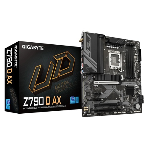 Gigabyte Z790 D AX, ATX, Intel LGA 1700, 4xDDR5, 3xM.2, 4xSATA, RAID, 2xPCIe, 1xHDMi, 1xDP, GbE LAN, Wireless AX+Bluetooth, 1xUSB-C, 5xUSB3.2, 2xUSB 2.0, 3 Year Warranty