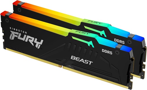 Kingston 32GB(2x16), DDR5, 6000MT/s, CL36, FURY Beast RGB EXPO