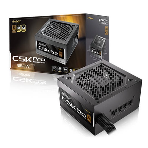 Antec CSK850 PRO, 850W, 80 Plus Bronze, Semi Modular, Fan: 120mm, ATX 3.1, 5 Year Warranty