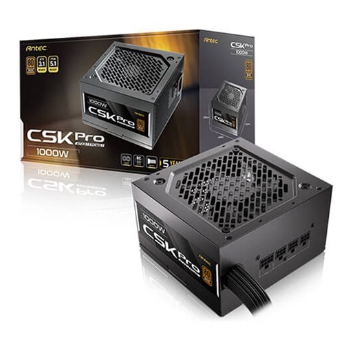 Antec CSK1000 PRO, 1000W, 80 Plus Bronze, Semi Modular, Fan: 120mm, ATX 3.1, 5 Year Warranty