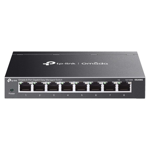 TP-Link ES208G Omada 8-Port Gigabit Easy Managed Switch, Flow Control, Loopback Detection, Port Isolation, Port Mirroring, LAG, VLAN, IGMP Snooping, Q, 5 YR WARRANTY