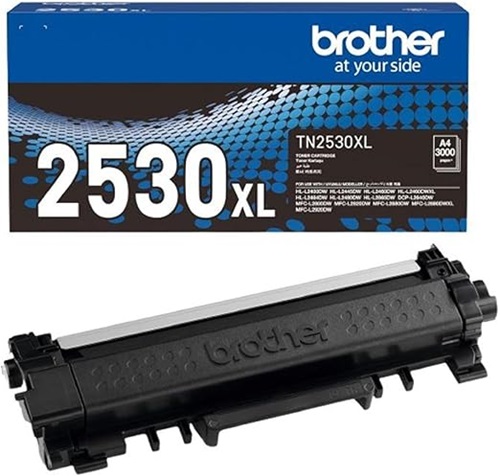 BROTHER TN-2530XL, Mono Laser Toner Cartridge, Yield Up to 3000 Pages, Black, 1 Year Warranty