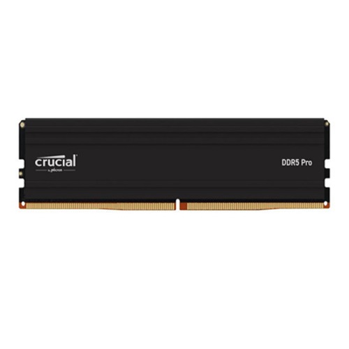 *Limits Apply, contact your AM* Crucial CP16G64C38U5B, Pro, UDIMM, DDR5, 16GB (1x16GB), 6400MHz, CL38, 1,35V, Black Heat Spreader Support Intel XMP AMD Ryzen for Desktop PC Gaming, Limited Lifetime Warranty