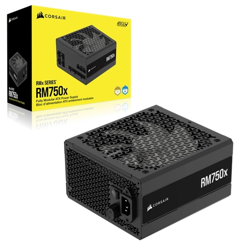 Corsair CP-9020285-AU, RMx Series RM750x Cybenetics, 750W, 80 Plus Gold, Fully Modular, Fan: 140mm, ATX, MTBF: 100,000 Hours, 10 Year Warranty