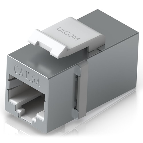 Ubiquiti UACC-KEYSTONE-COUPLER-C6A, Pass-through Cat6A Keystone Coupler, 12-Pack, Connecting Pre-Terminated Ethernet Cables