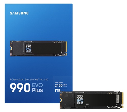 *Limits Apply, contact your AM* Samsung MZ-V9S1T0BW, 990 EVO PLUS, 1TB, M.2 Internal NVMe PCIe4.0 SSD, Read Speed: 7150MB/s, Write Speed: 6300MB/s, 5 Year Warranty