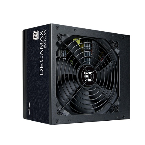 Zalman ZM600-LX3, Decamax, 600W, 80 Plus, Non Modular, Fan: 120mm, ATX, MTBF: 100,000 Hours, 3 Year Warranty