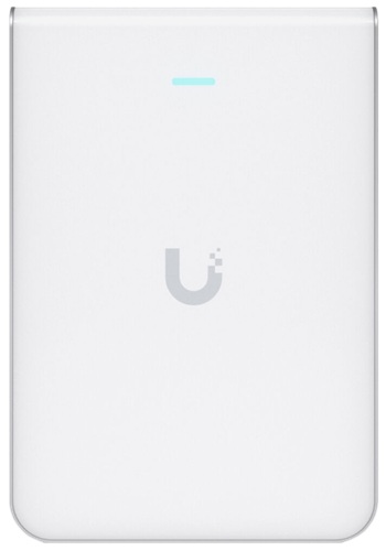 Ubiquiti U7-IW, Wall-Mounted WiFi‎ 7 AP, 4 Spatial Streams, Integrated 2.5 GbE PoE Switch, For Hospitality,115 m² Coverage, PoE/PoE+ Power, 1 Year Warranty