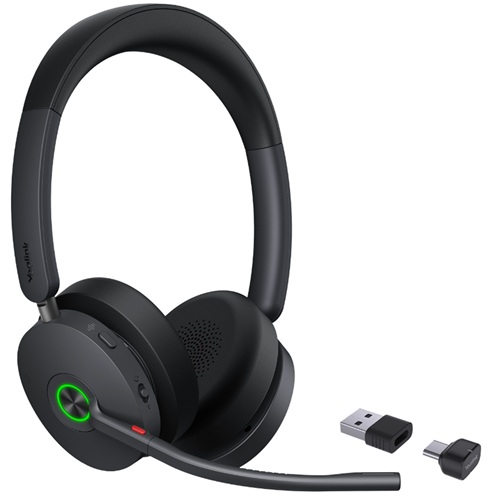 Yealink BH74-Teams-USB-C/A, Microsoft Certified Teams USB Bluetooth Headset with USB-C to USB-A Adapter, On-Ear Design, 30mm Custom Drivers, BT 5.3 with USB-A Dongle Connectivity, Up to 32hrs Battery Life, 50m Distance, 1 Year Warranty