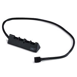Deepcool DP-F04PWM-HUB, FH-04, 4 Ports Fan Hub, Supports 3- and 4-pin fans, 1 Year