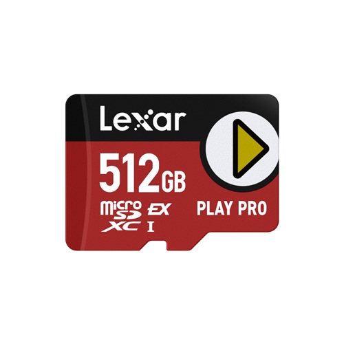 *Limits Apply, contact your AM* Lexar LMSXPS0512G-BNNNG, Play Pro, 512GB, MicroSD Express, Read Speed: up to 900MB/s, Write Speed: 600MB/s, Limited Lifetime Warranty