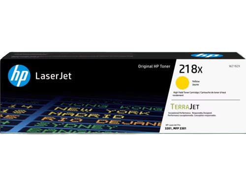 HP W2182X, 218X LaserJet Toner Cartridge, Page Yield: 2500 Pages,Yellow, 1 Year Warranty