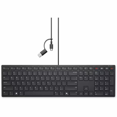 DELL KB525C WIRED SILENT COLLABORATION KEYBOARD - BLACK, 3YR