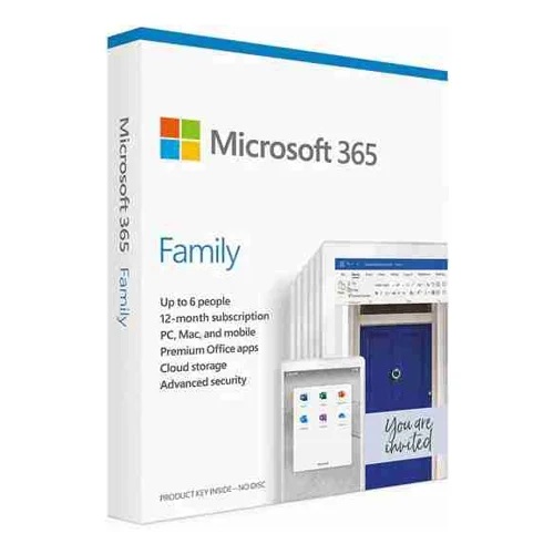Microsoft EP2-36888, 365 Family, Retail Pack,1 Year Subscription