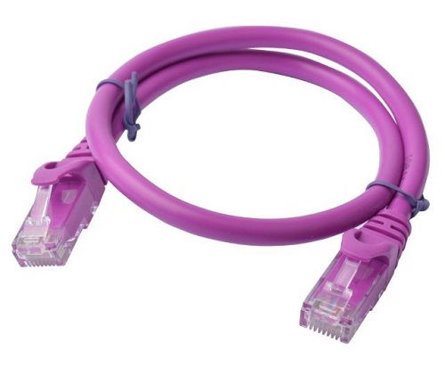 8Ware PL6A-0.5PUR, Cat6a UTP Ethernet Cable, 0.5m, Purple, 1 Year Warranty