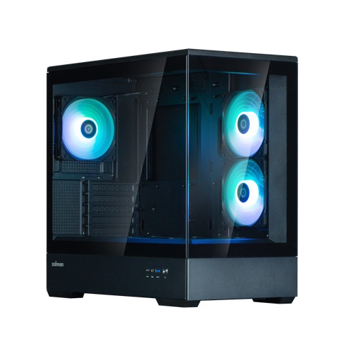 Zalman P30 BLACK V2, Mini Tower, Tempered Glass, Drive Bays: 2 x Combo Bay (3.5“ or 2.5”), Expansion Slot: 5, Motherboard Support mATX / Mini-ITX, 1 Year Warranty
