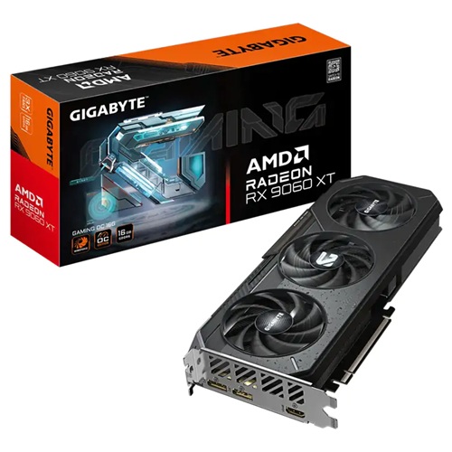 Gigabyte GV-R9060XTGAMING OC-16GD, AMD Radeon RX 9060 XT GAMING OC, 16GB GDDR6, Core Clock: TBD, Cuda Core: TBD, 1xHDMI, 2xDP, PSU: 450W,  PCIe5.0, 3 Year Warranty